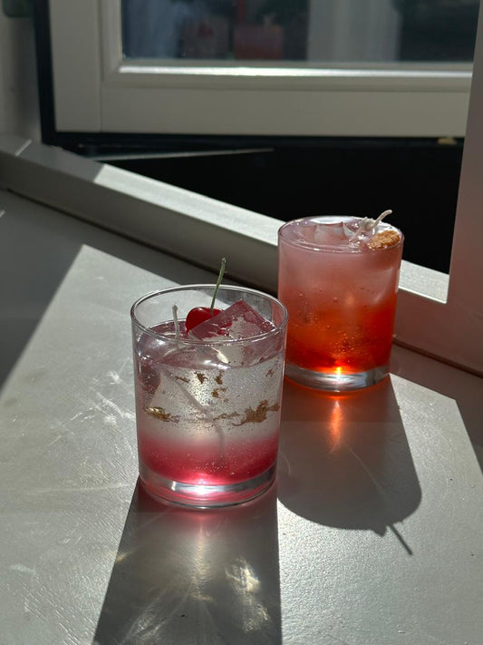 Cherry cocktail candle