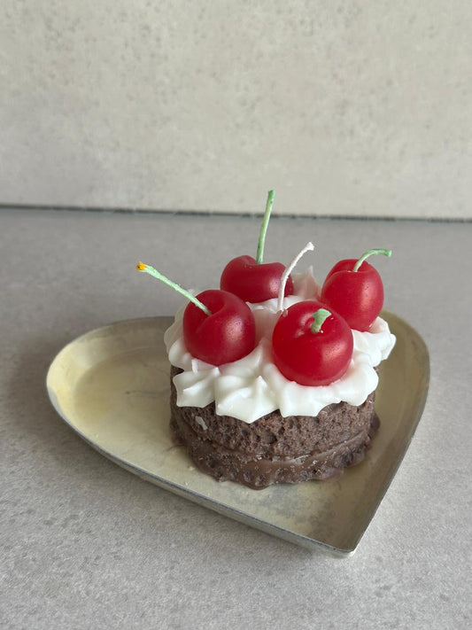 Cherry brownie candle