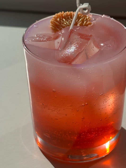 Tangerine cocktail candle