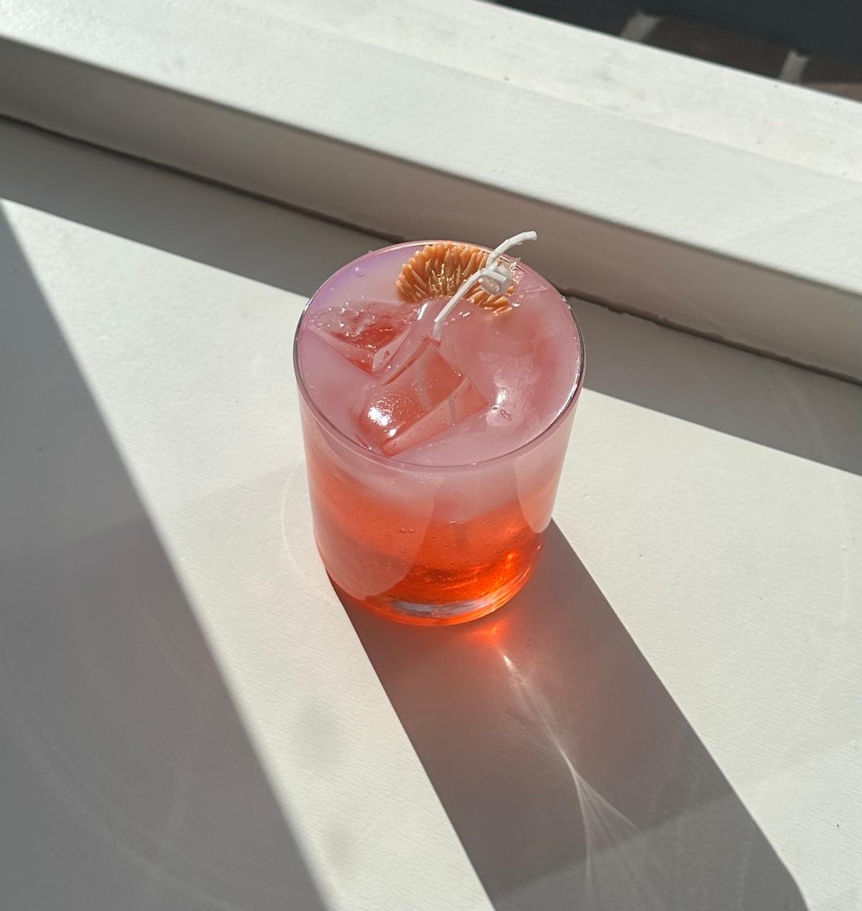 Tangerine cocktail candle