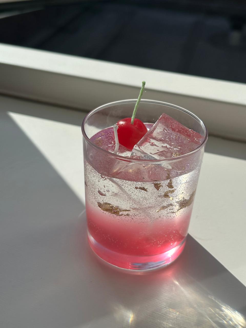 Cherry cocktail candle