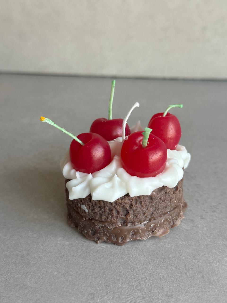 Cherry brownie candle